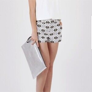Sass & Bide geometric pattern white shorts